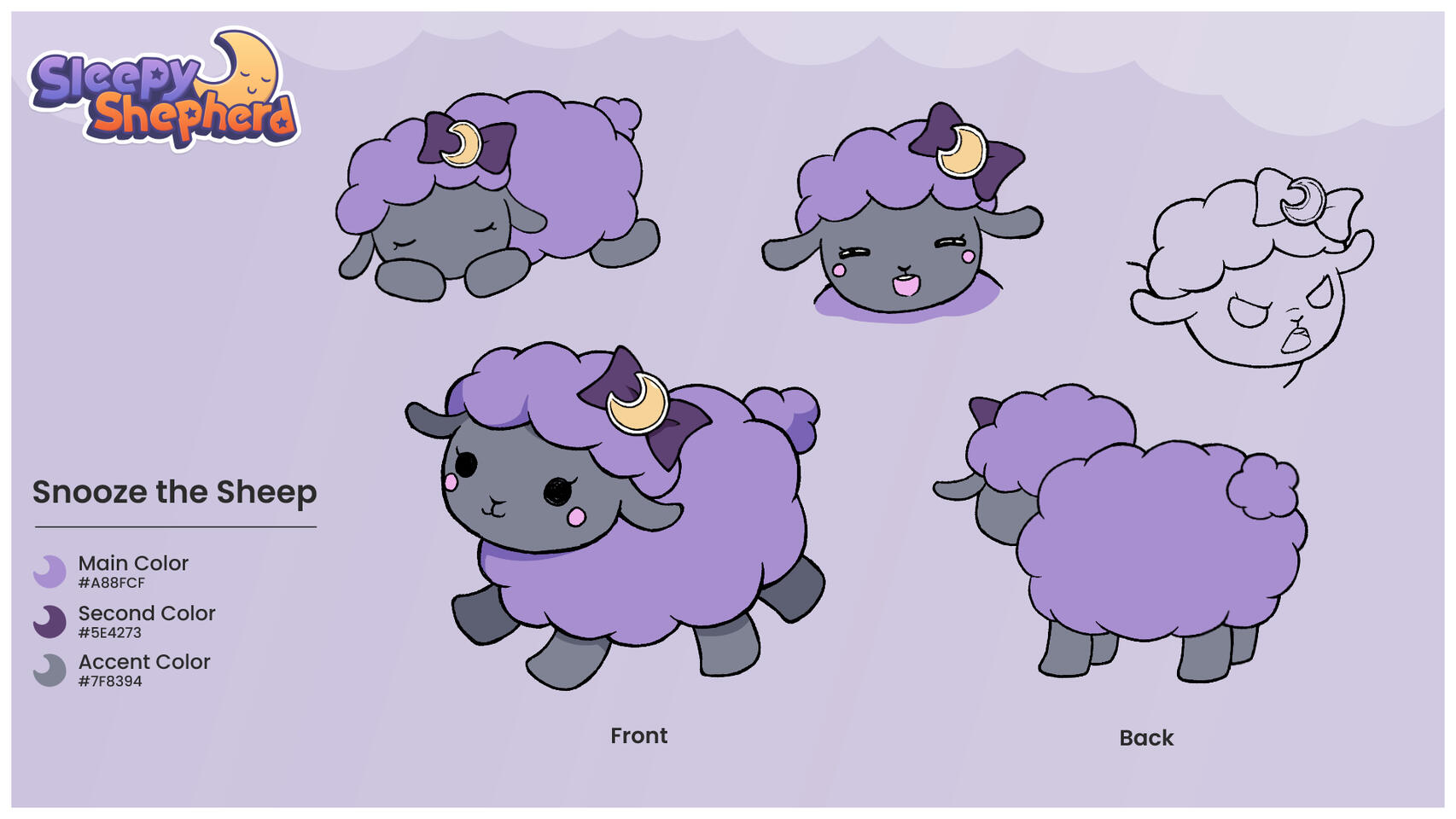 Snooze the Sheep Character Design Sheet | razzyberii