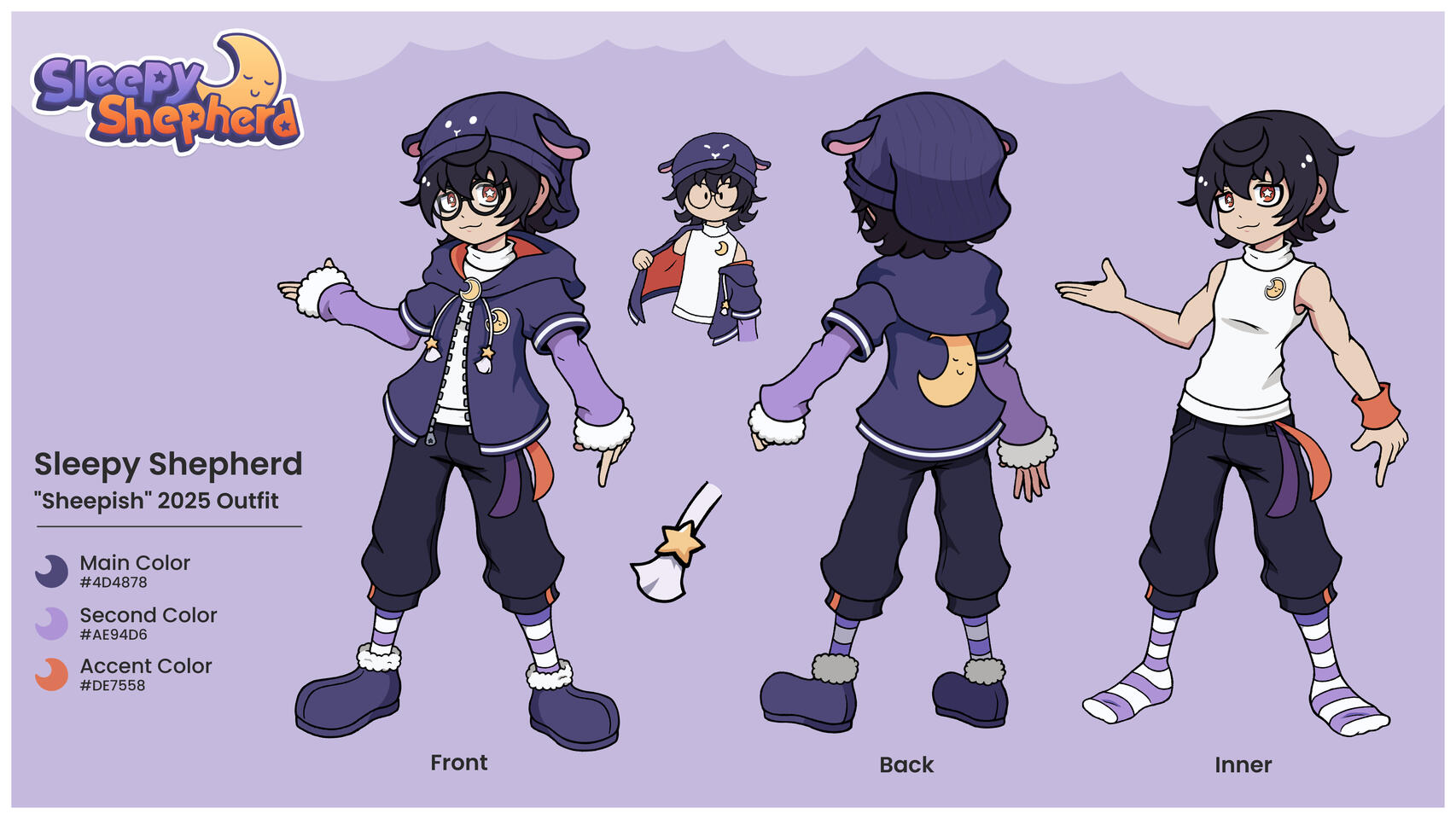 Sleepy Shepherd Character Design Sheet | razzyberii